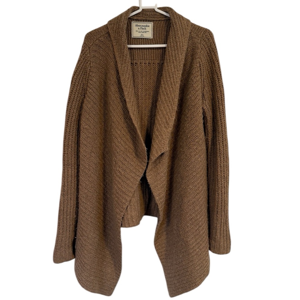 Two Abercrombie & Fitch size XS gray & brown cardigans